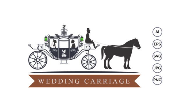Elegant Branding with Wedding Royal Carriage Classic Wagon