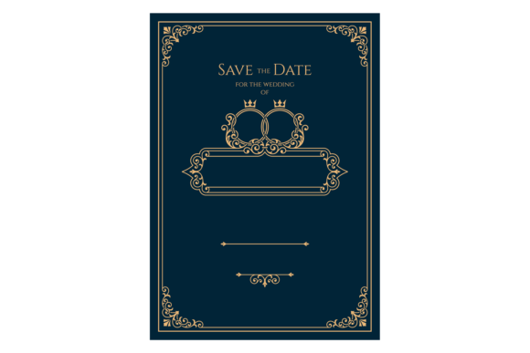 Elegant Classic Wedding Invitation Template in V
