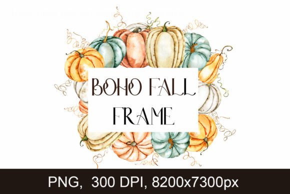 Elevate Autumn Designs with a Boho Fall Frame PNG