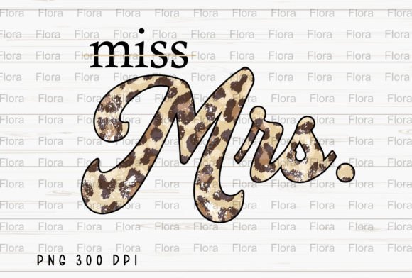 Miss to Mrs Leopard Bride Wedding PNG: Design Elegance