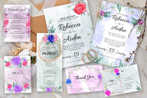 Watercolor Floral Wedding Invitation: A Designer's Asset