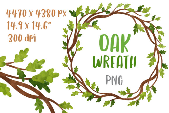 Watercolor Oak Wedding Wreath Art: A Designer's Essential Asset