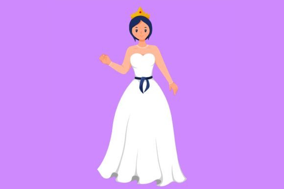 Wedding Girl Character Illustration: A Designer's Asset