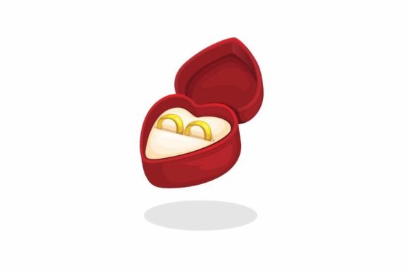Wedding Ring Couple Symbol Illustration